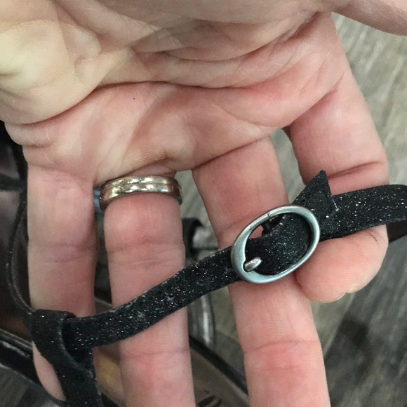 Fioni Black Glitter Heels - Picture 12 of 15